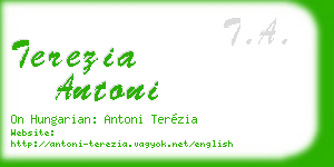 terezia antoni business card