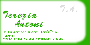 terezia antoni business card